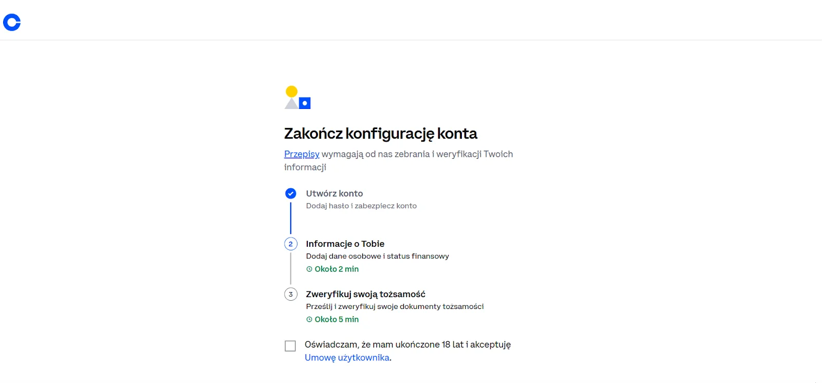 Coinbase rejestracja krok 7