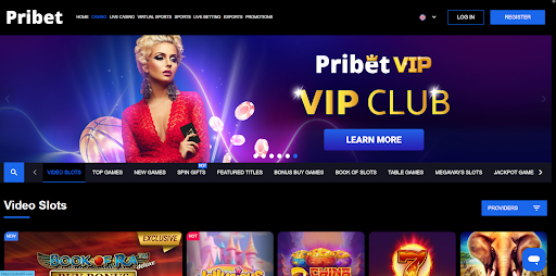 Pribet Casino glowna strona