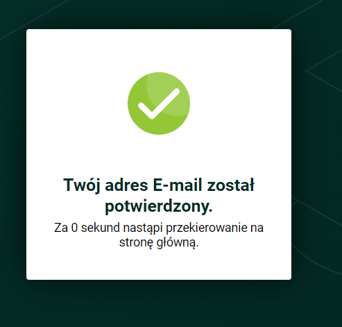 aktywuj swoje konto za pomocą wysłanego linku aktywacyjnego w SpinBetter