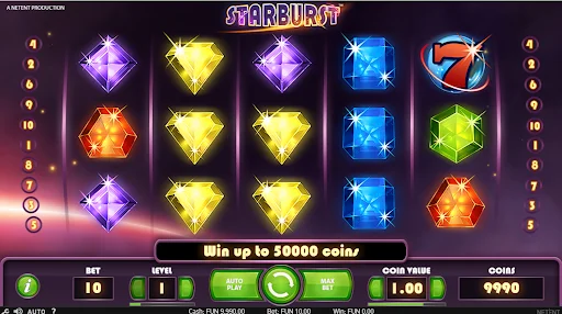 darmowe 50 spins na Starburst